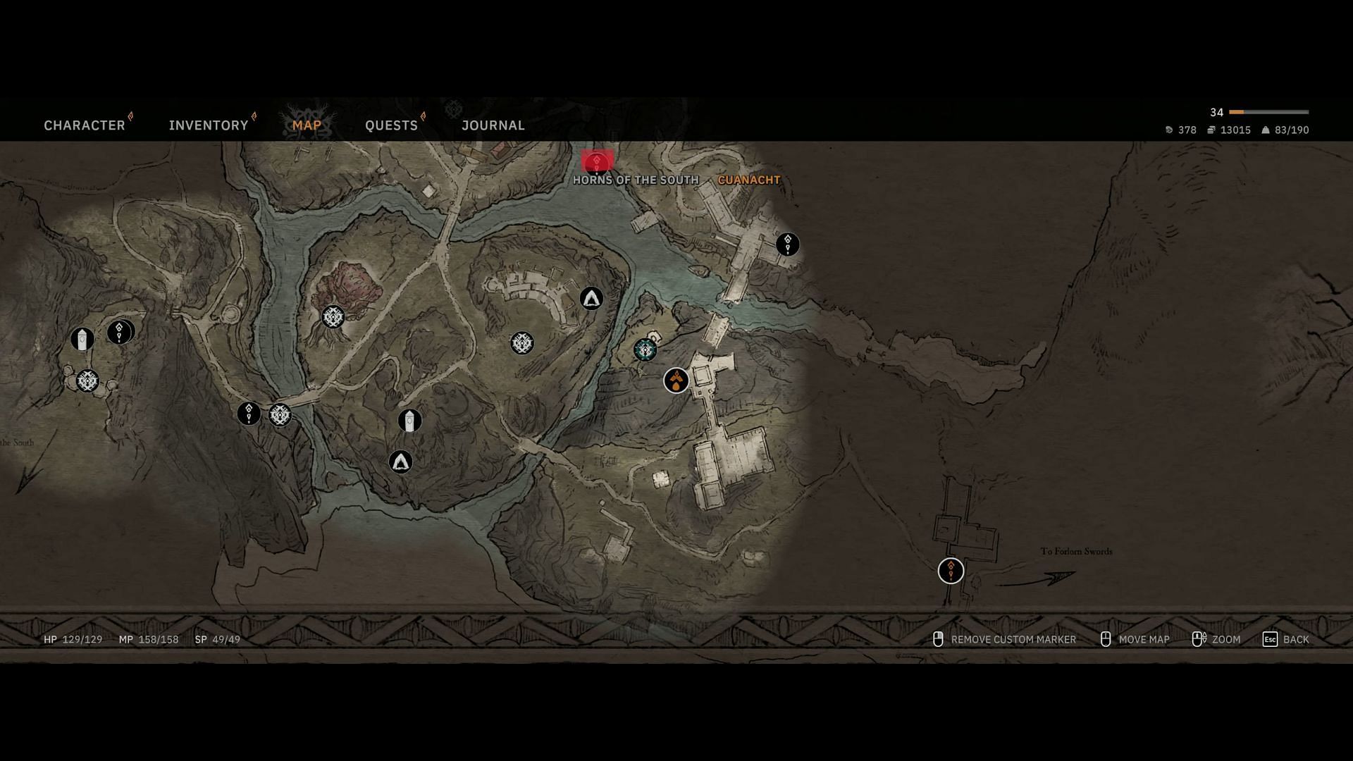 Whereabouts for A Pebble In A Pit quest (Image via Awaken Realms || YouTube/Khayl_)